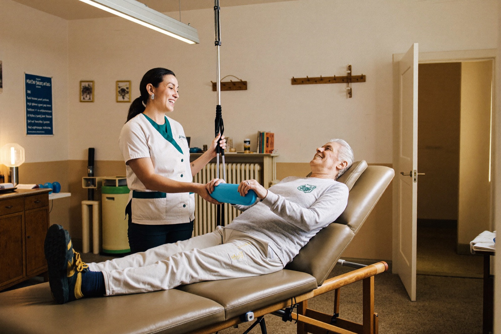 Helle Behandlungsräume der Physiotherapie am Lindenplatz